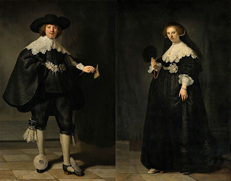 «Свадебный портрет Мартена Сулманса и Оопьены Коппит», Рембранд ван Рейн